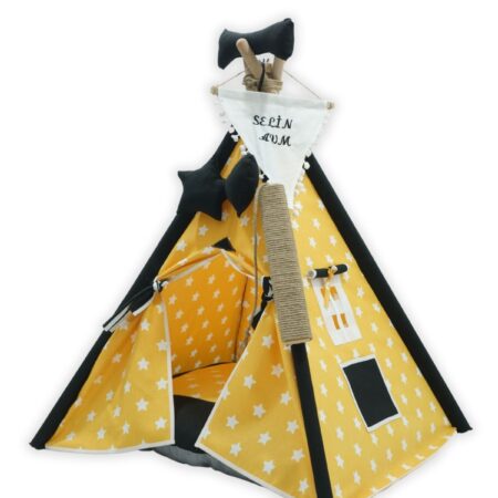Moonstar Candostlar XL Kedi Köpek Çadırı Sarı