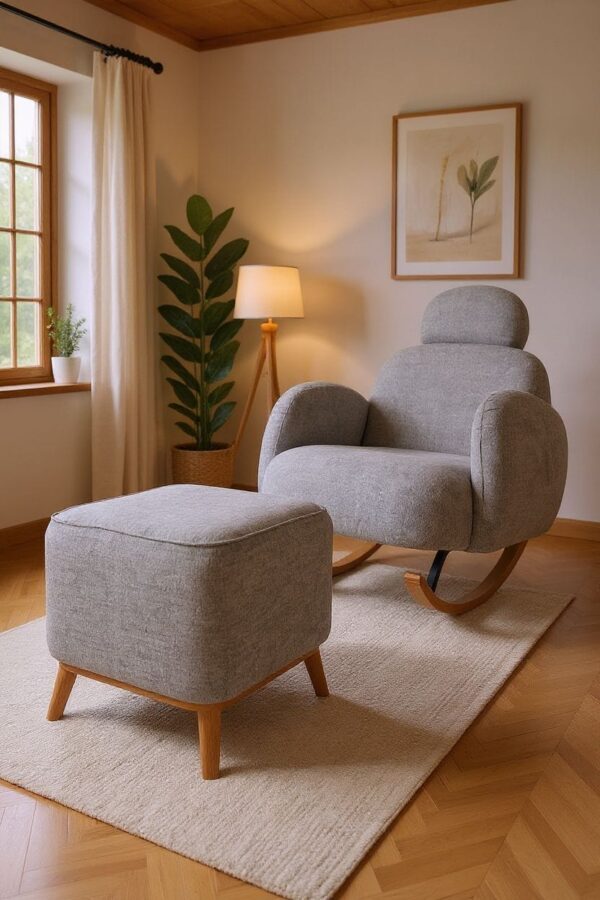 Miyu Berjer Sallanır Sandalye & Emzirme Koltuğu Puf Sallanan Koltuk